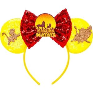Women’s Disney Inspired Handmade Hakuna Matata Minnie Ears - NWOT